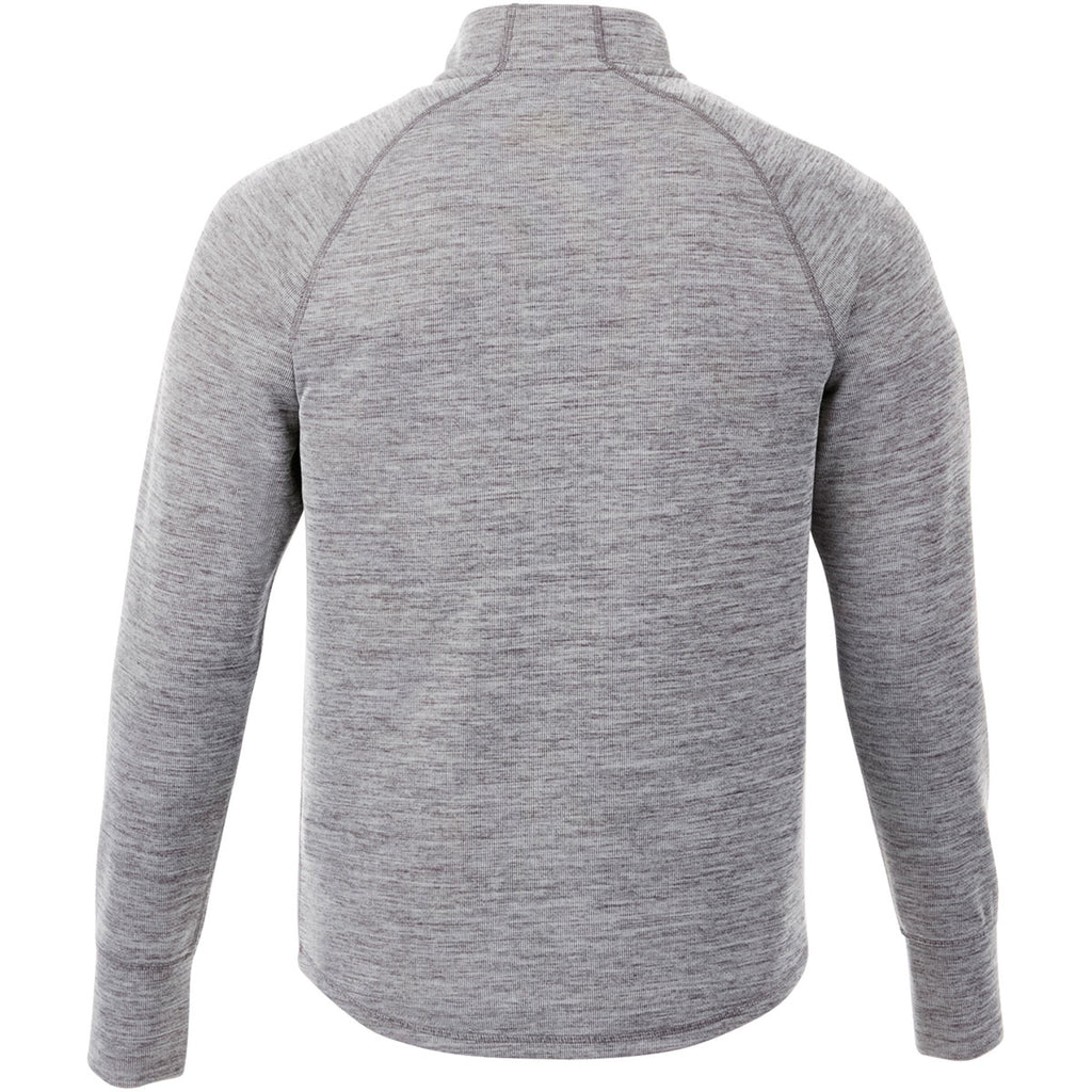 Elevate Men's Heather Charcoal Crane Knit Half Zip