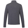 Elevate Men's Heather Dark Charcoal Rigi Eco Knit Quarter Zip