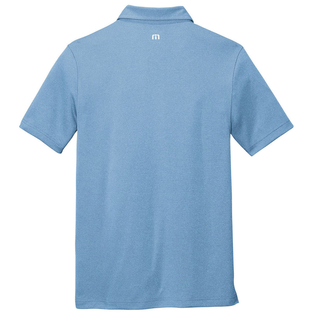 TravisMathew Men's Brilliant Blue Heather Coto Performance Polo