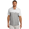 TravisMathew Men's White/Quiet Shade Grey Heather Oceanside Blocked Polo