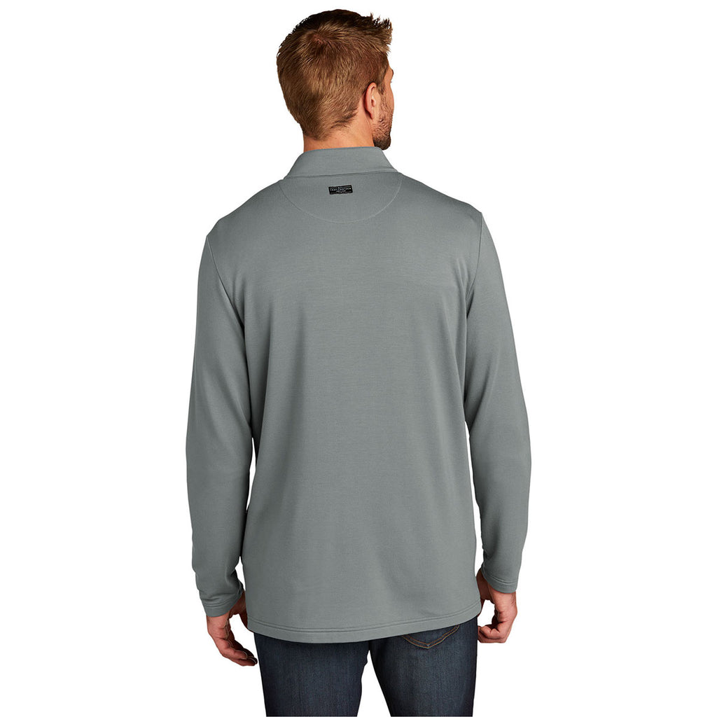 TravisMathew Men's Quiet Shade Grey Newport Full-Zip Fleece