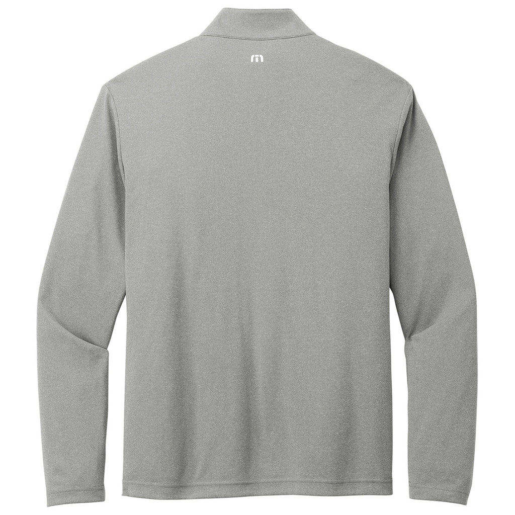 TravisMathew Men's Quiet Shade Grey Heather Coto Performance Quarter Zip