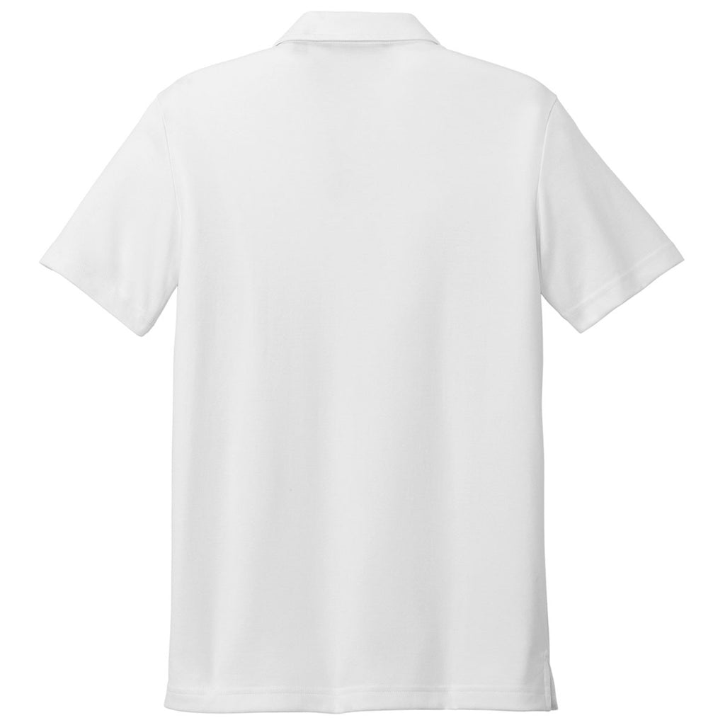 TravisMathew Men's White Coastal Chest Stripe Polo