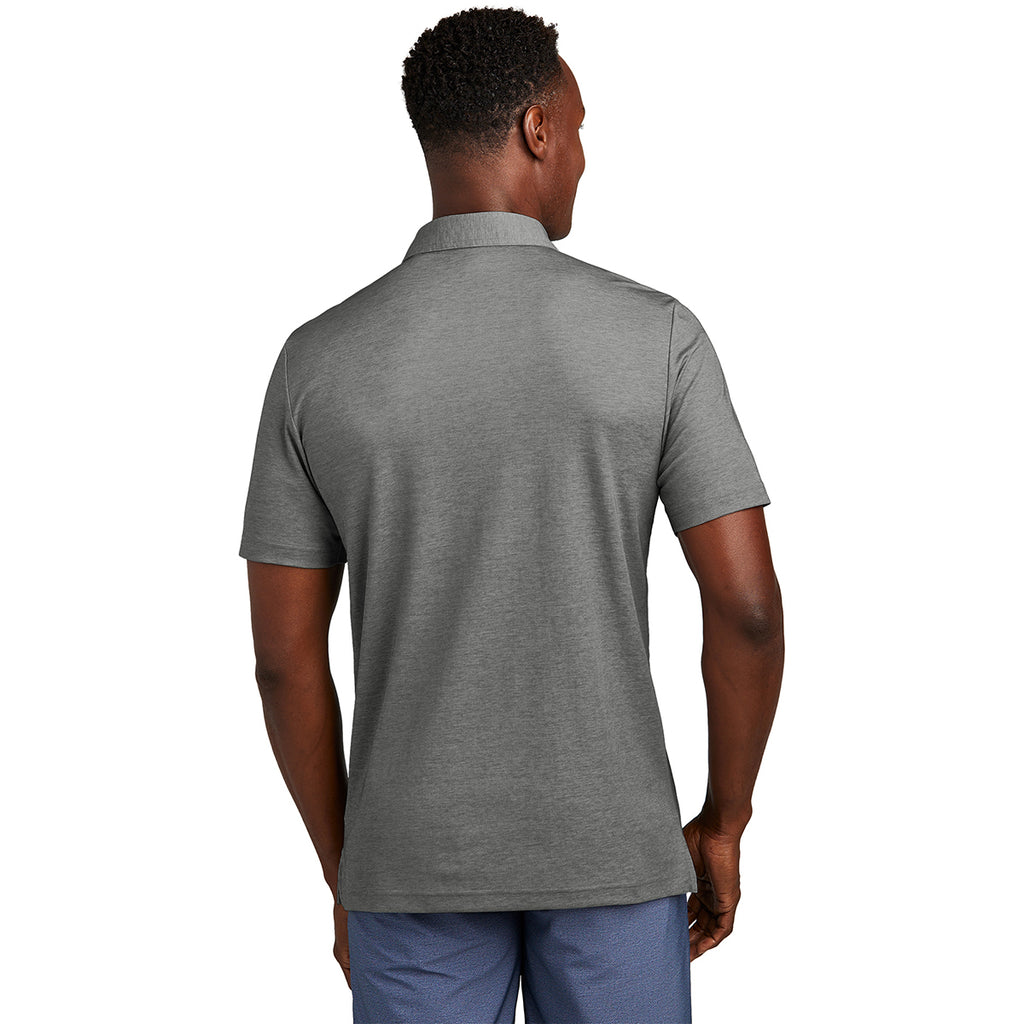 TravisMathew Men's Quiet Shade Grey Heather Oceanside Heather Pocket Polo