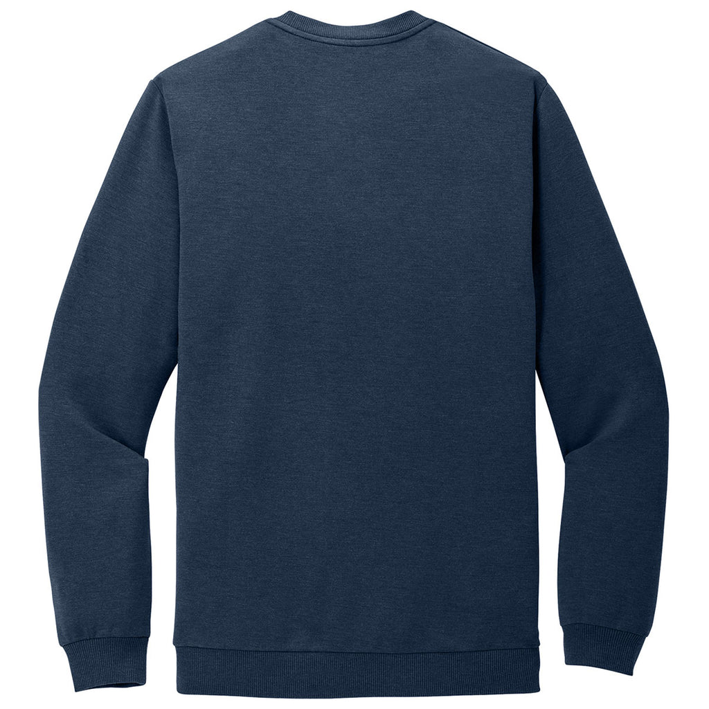 TravisMathew Men's Blue Nights Heather Long Weekend Crew