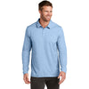 TravisMathew Men's Allure Heather Oceanside Heather Long Sleeve Polo