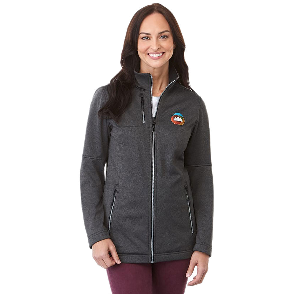 Elevate Women's Heather Dark Charcoal Joris Eco Softshell Jacket