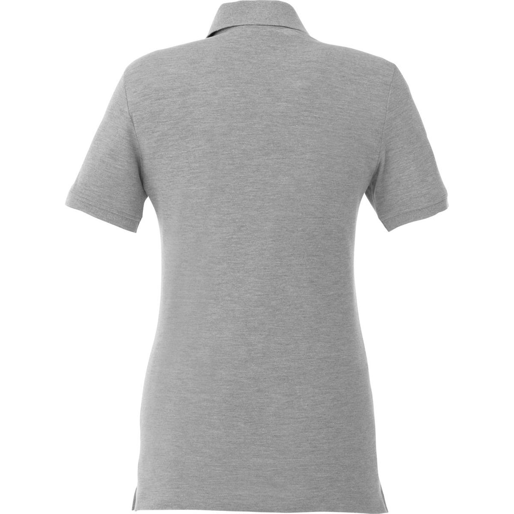 Elevate Women's Heather Grey Crandall Short Sleeve Polo