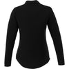 Trimark Women's Black Mori Long Sleeve Polo