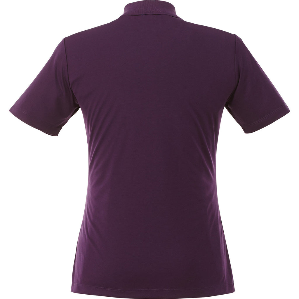 Elevate Women's Dark Plum Dade Short Sleeve Polo