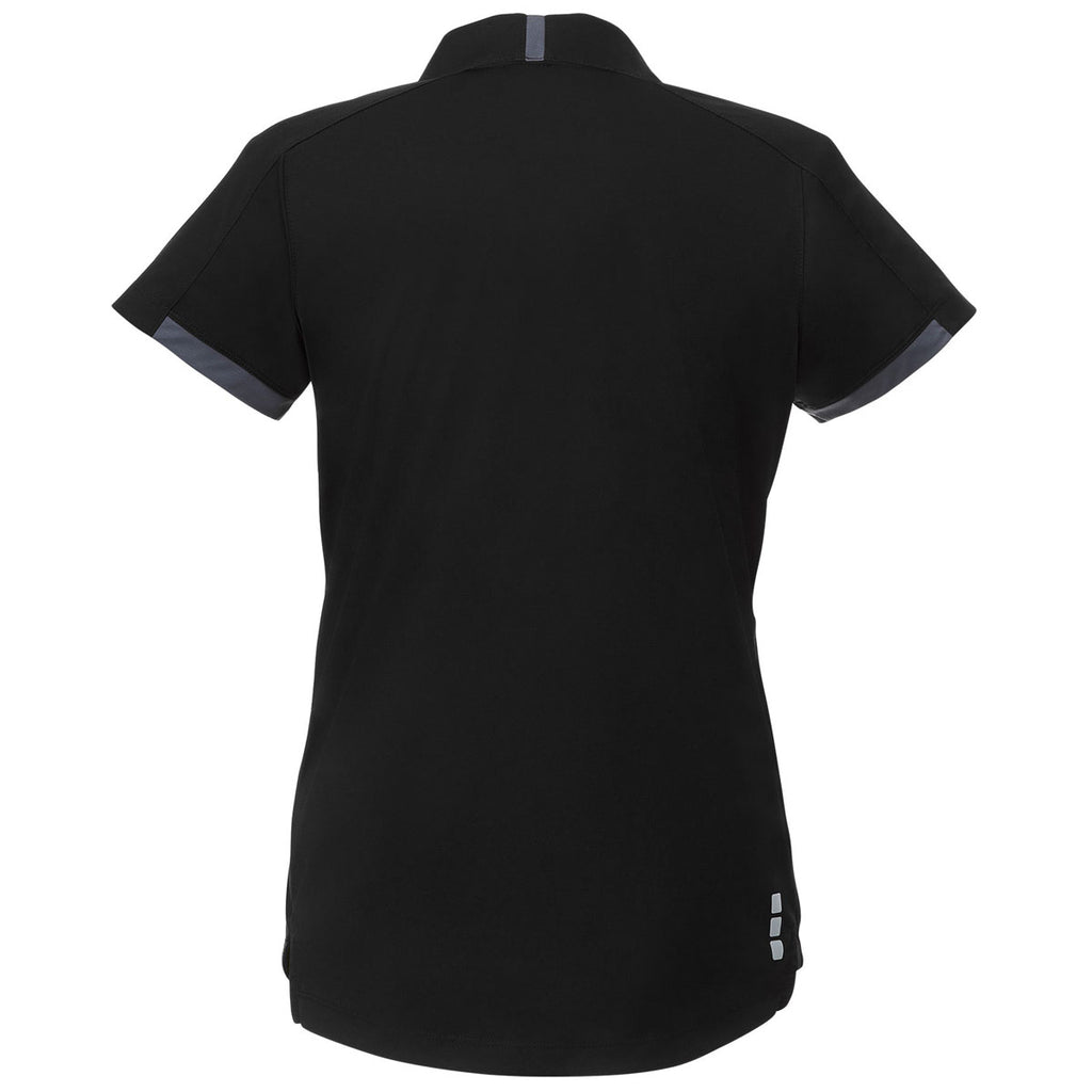 Elevate Women's Black/Grey Storm Cerrado Short Sleeve Polo