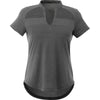 Elevate Women's Heather Dark Charcoal Antero Short Sleeve Polo