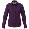 Elevate Women's Dark Plum Wilshire Long Sleeve Shirt