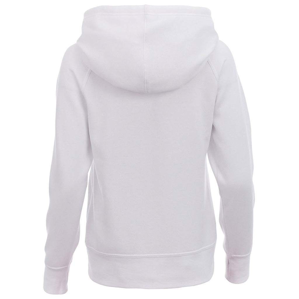 Elevate Women's White Dayton Fleece Hoody