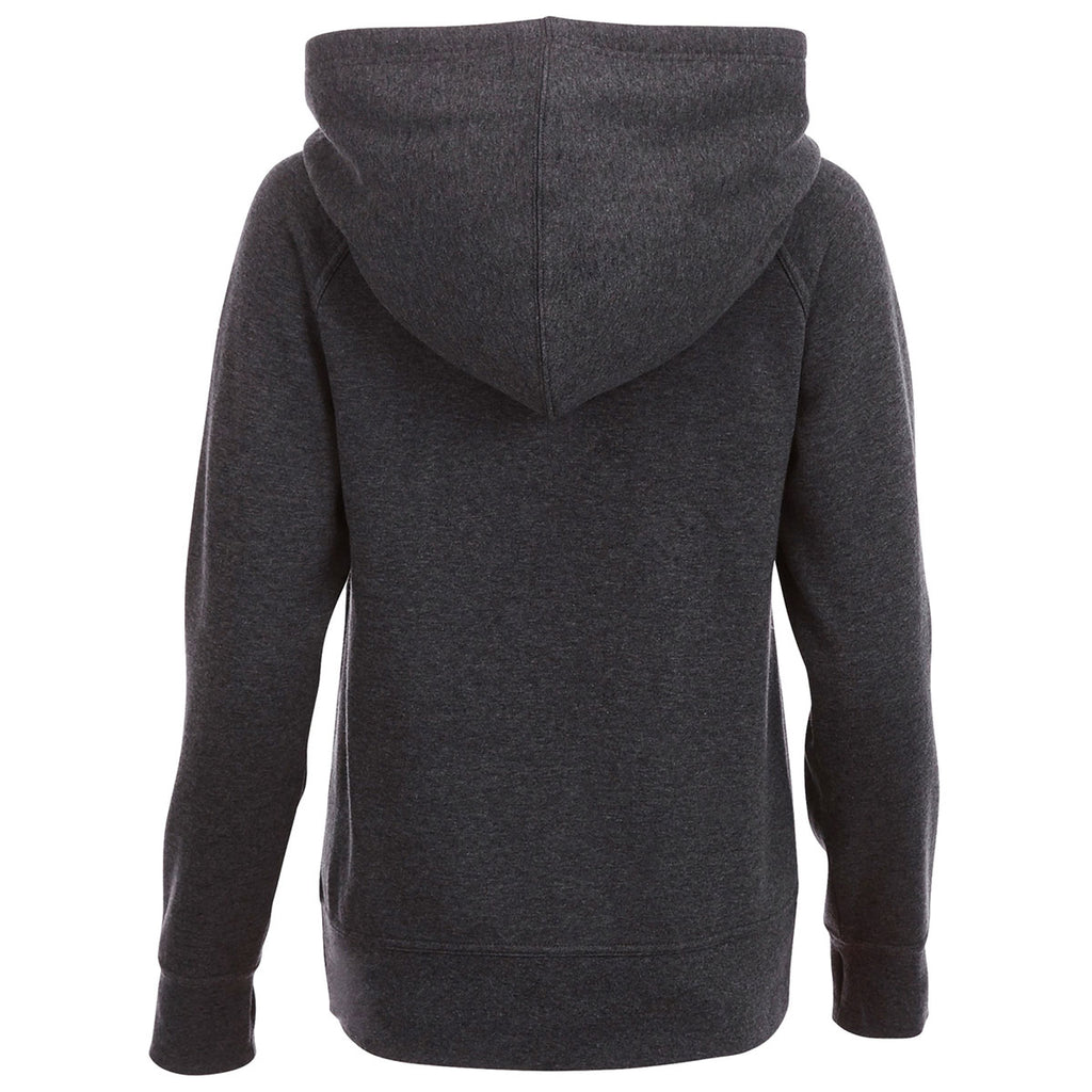 Elevate Women's Heather Dark Charcoal Dayton Fleece Hoody