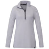 Elevate Women's Silver Heather Asgard Eco Knit Quarter Zip