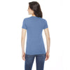 American Apparel Women's Athletic Blue Short-Sleeve Track T-Shirt