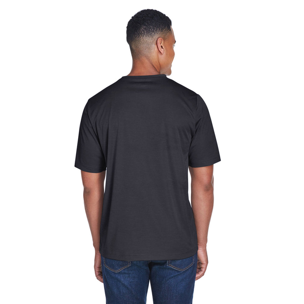 Team 365 Men's Black Heather Zone Sonic Heather Performance T-Shirt