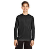 Team 365 Youth Black Zone Performance Long-Sleeve T-Shirt