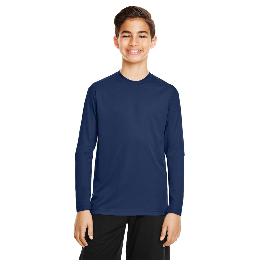 Team 365 Youth Sport Dark Navy Zone Performance Long-Sleeve T-Shirt