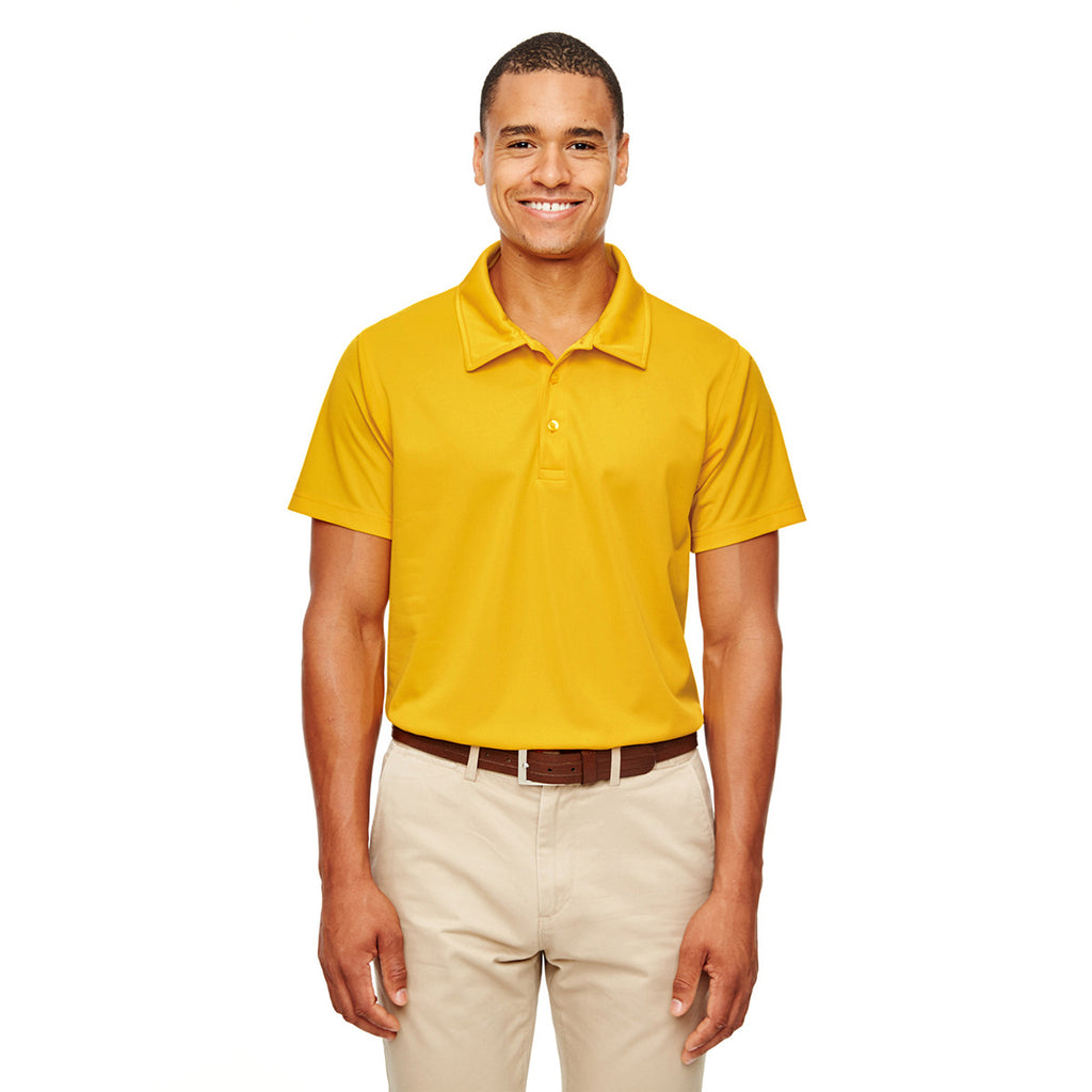 Team 365 Men's Sport Athletic Gold Command Snag-Protection Polo