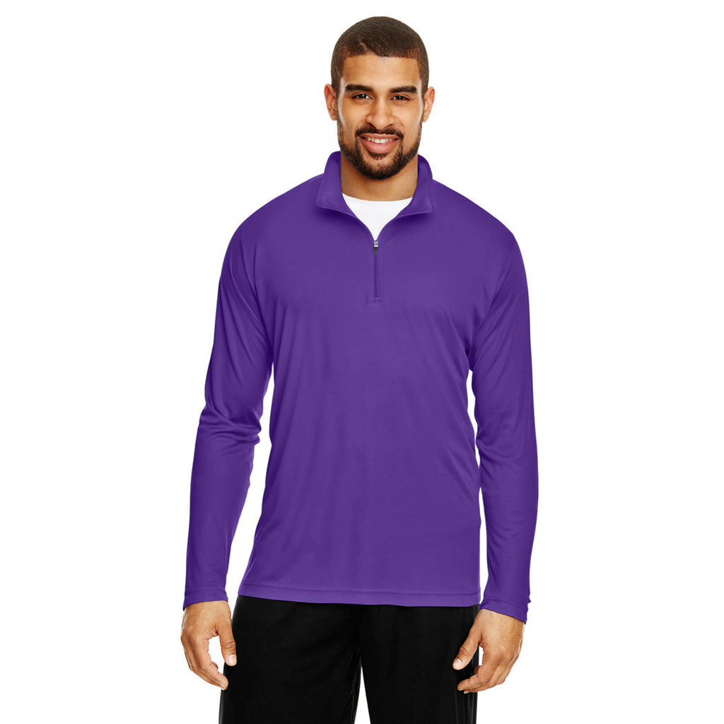 Team 365 Men's Sport Purple Zone Performance Quarter-Zip