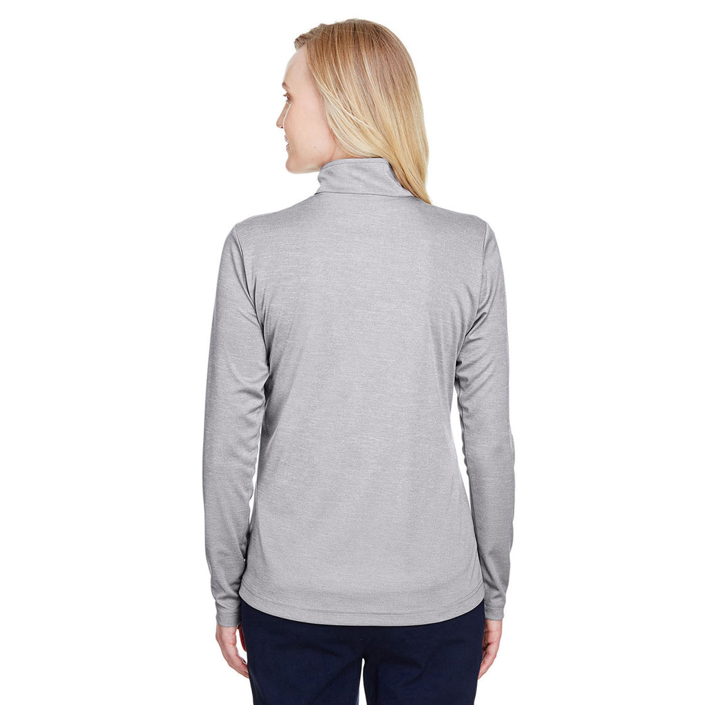 Team 365 Women's Athletic Heather Zone Sonic Heather Performance Quarter-Zip