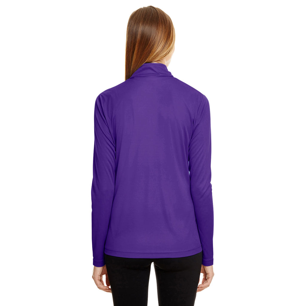 Team 365 Women's Sport Purple Zone Performance Quarter-Zip