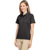 Team 365 Women's Black Heather Zone Sonic Heather Performance Polo