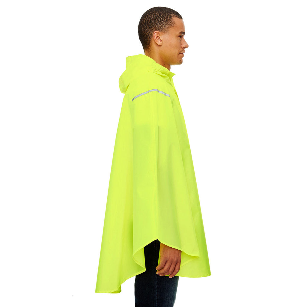 Team 365 Men's Safety Yellow Stadium Packable Poncho