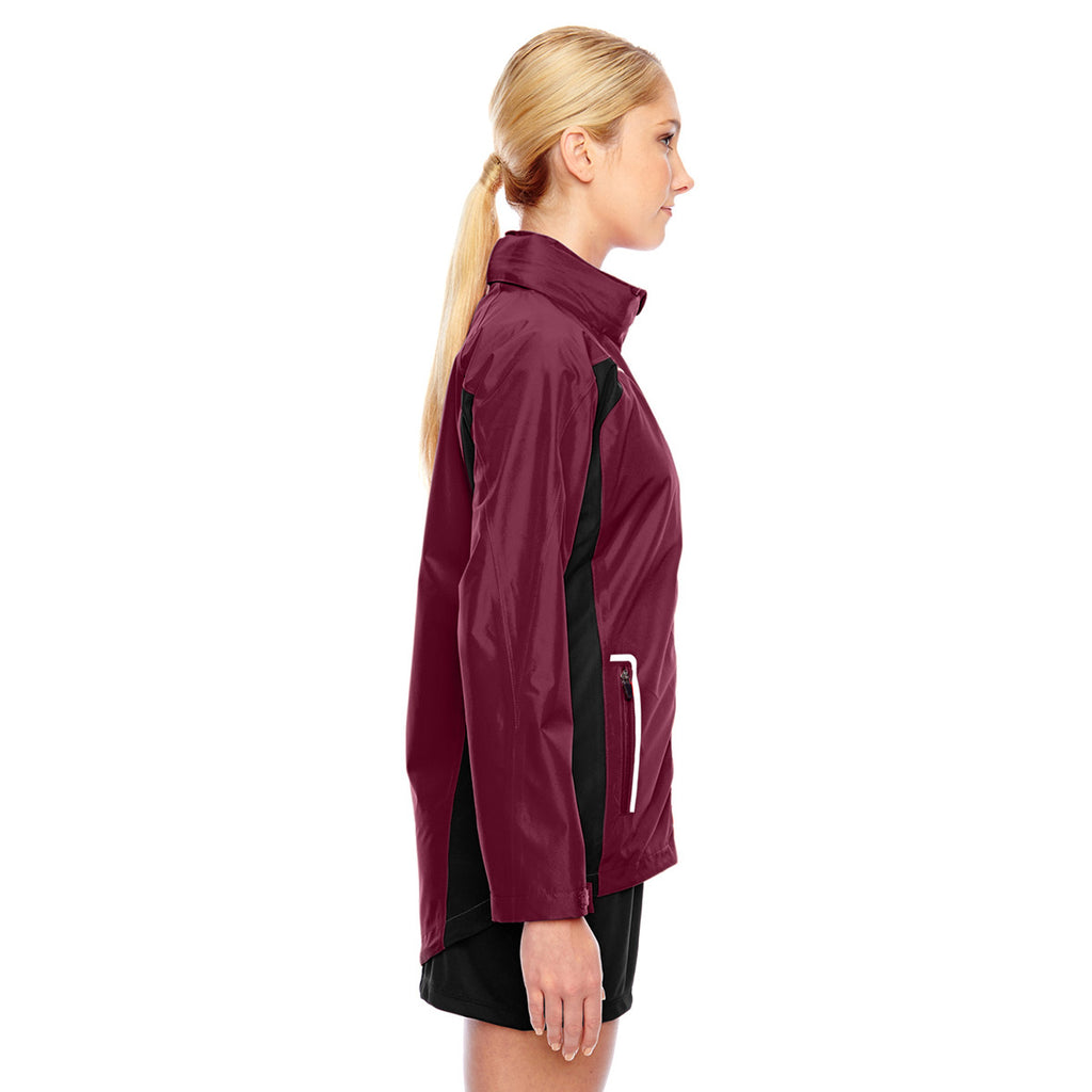 Team 365 Women's Sport Maroon Dominator Waterproof Jacket