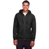 Team 365 Men's Black Zone HydroSport Heavyweight Full-Zip Hooded Sweatshirt