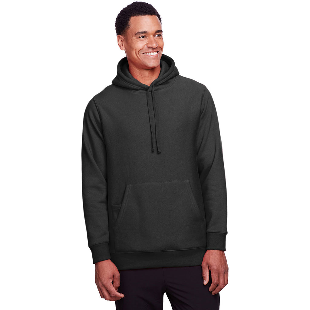 Team 365 Unisex Black Zone HydroSport Heavyweight Pullover Hooded Sweatshirt