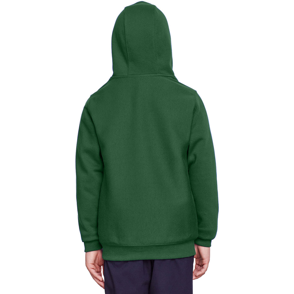 Team 365 Youth Sport Dark Green Zone HydroSport Heavyweight Pullover Hooded Sweatshirt