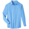 UltraClub Men's Columbia Blue Bradley Performance Woven Shirt