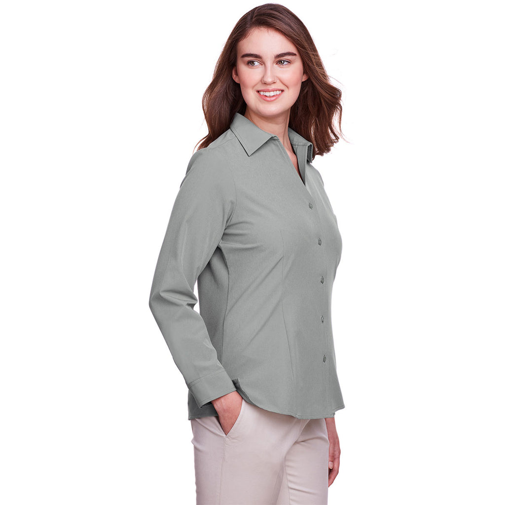 UltraClub Women's Silver Bradley Performance Woven Shirt