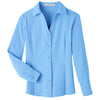 UltraClub Women's Columbia Blue Bradley Performance Woven Shirt