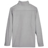 UltraClub Men's Silver Heather Coastal Pique Fleece Quarter-Zip