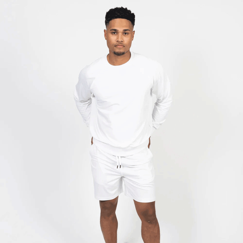 Feat Unisex White FlowTech Roam Crewneck