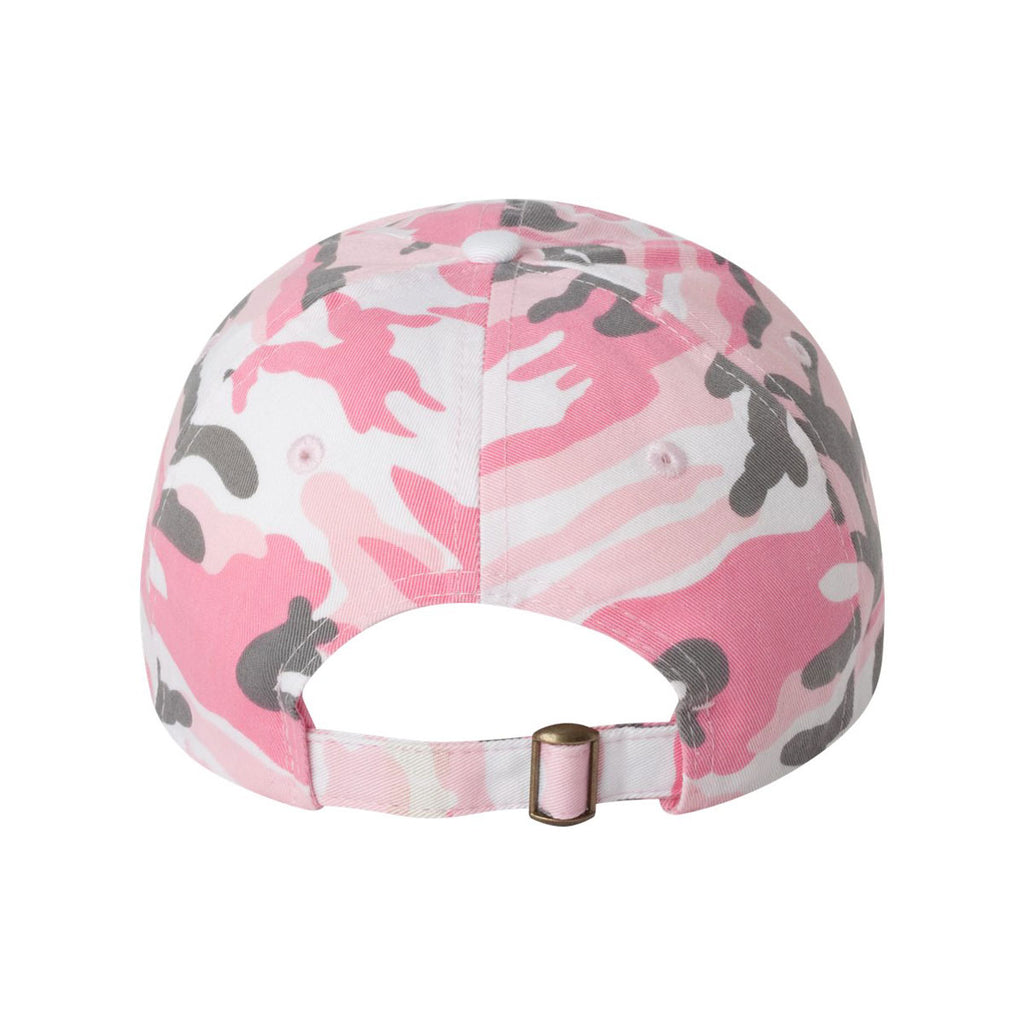 Valucap Pink Camo Classic Dad's Cap