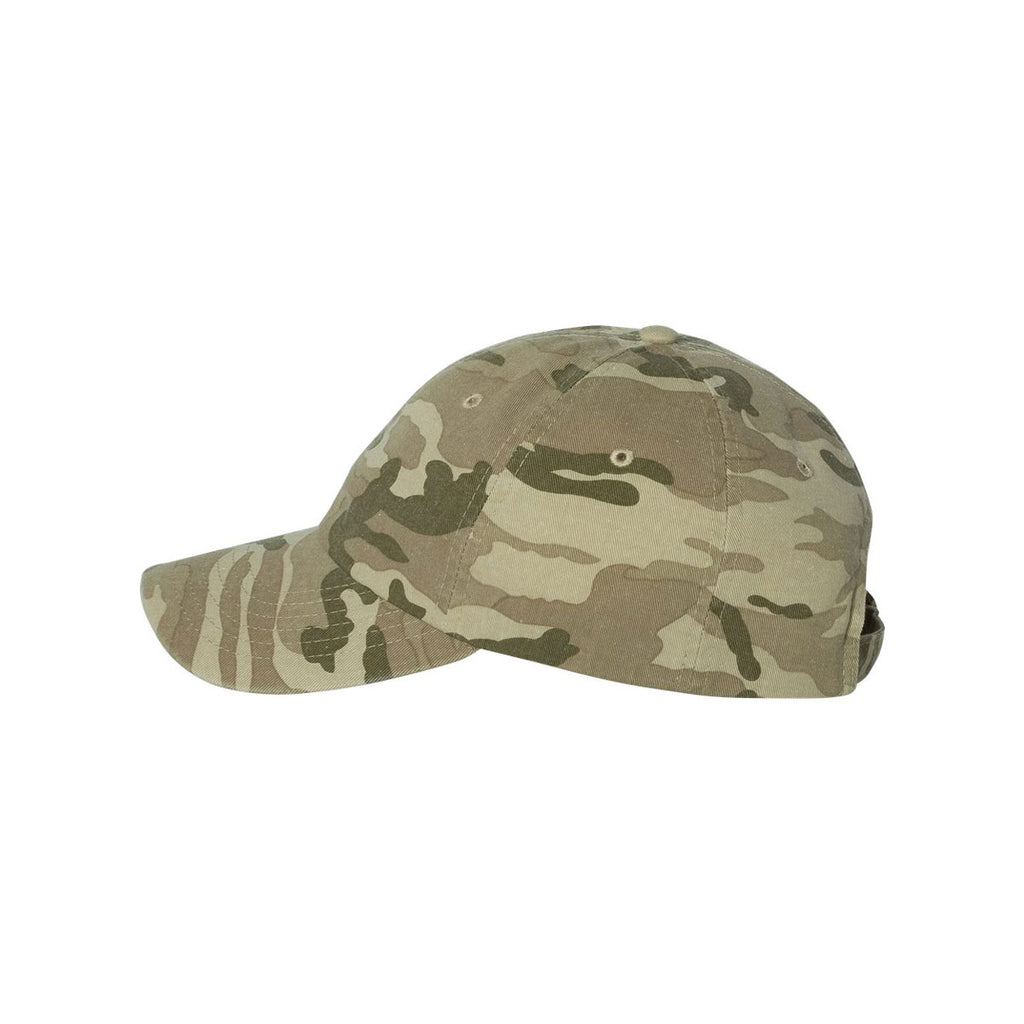 Valucap Tan Camo Classic Dad's Cap