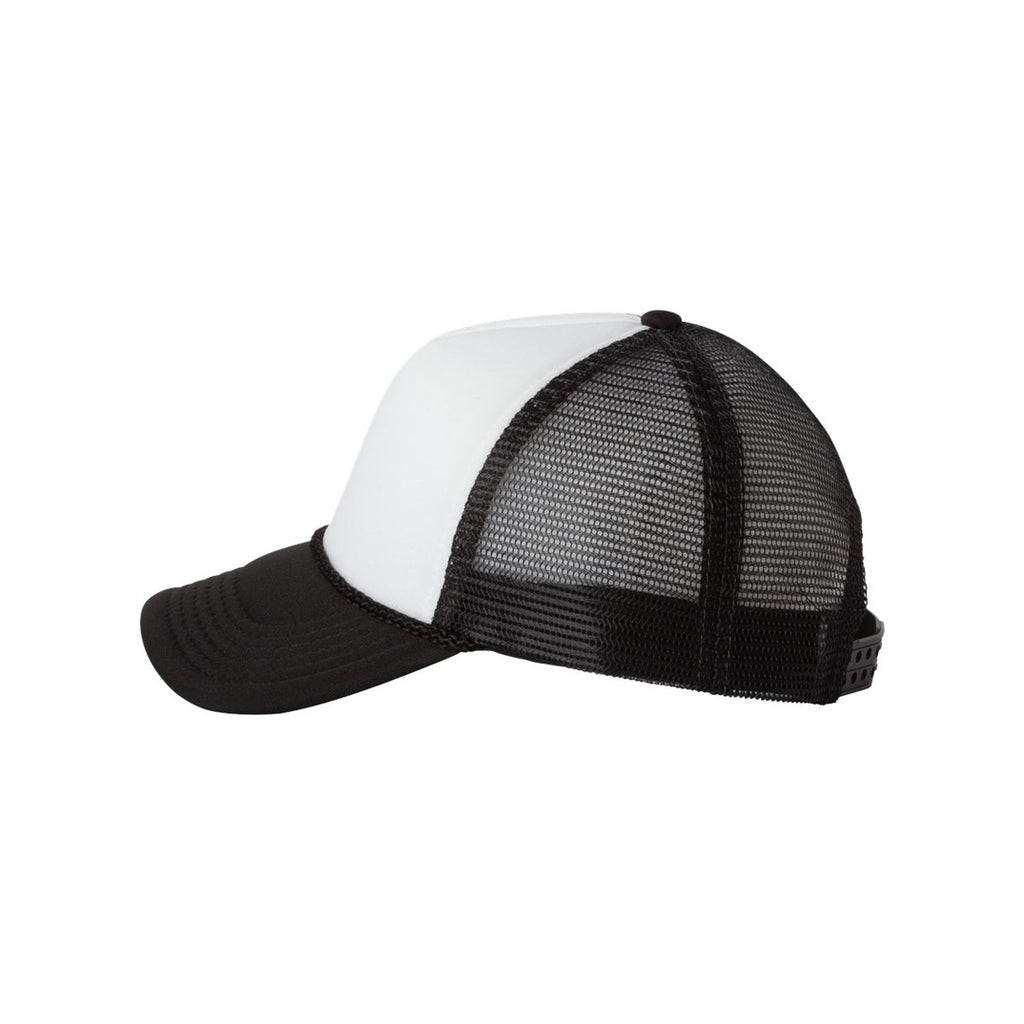 Valucap White/Black Foam Trucker Cap