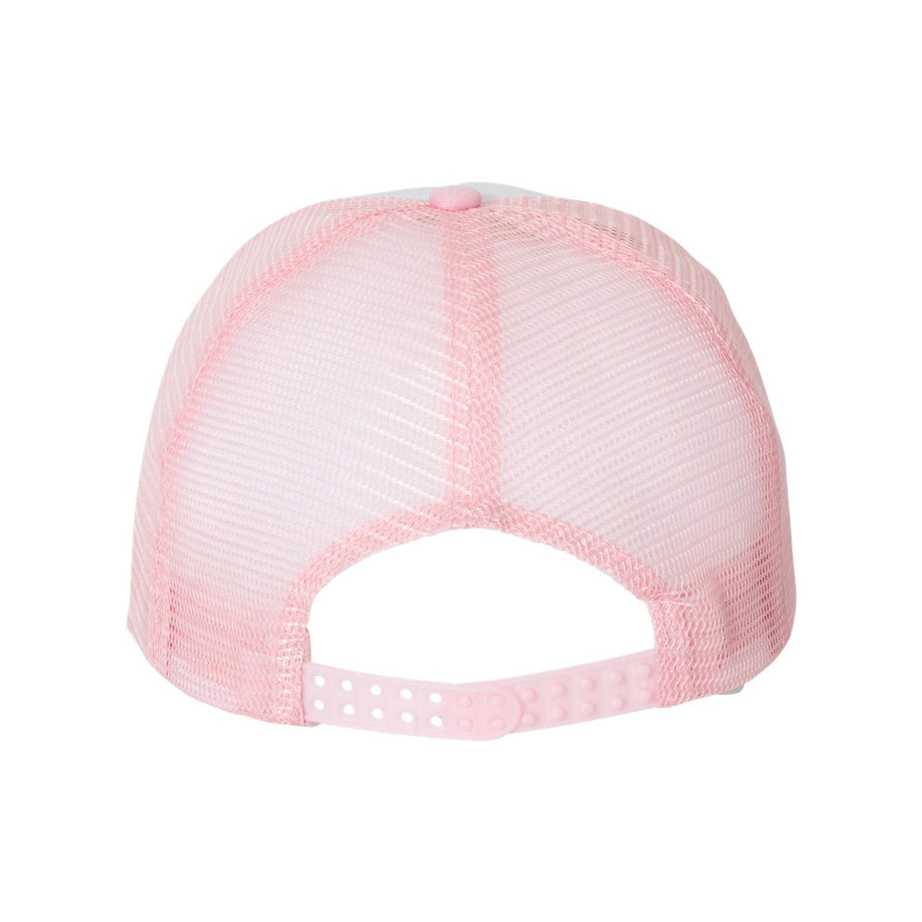 Valucap White/Pink Foam Trucker Cap