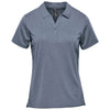 Stormtech Women's Navy Heather Dockyard Performance Short Sleeve Polo