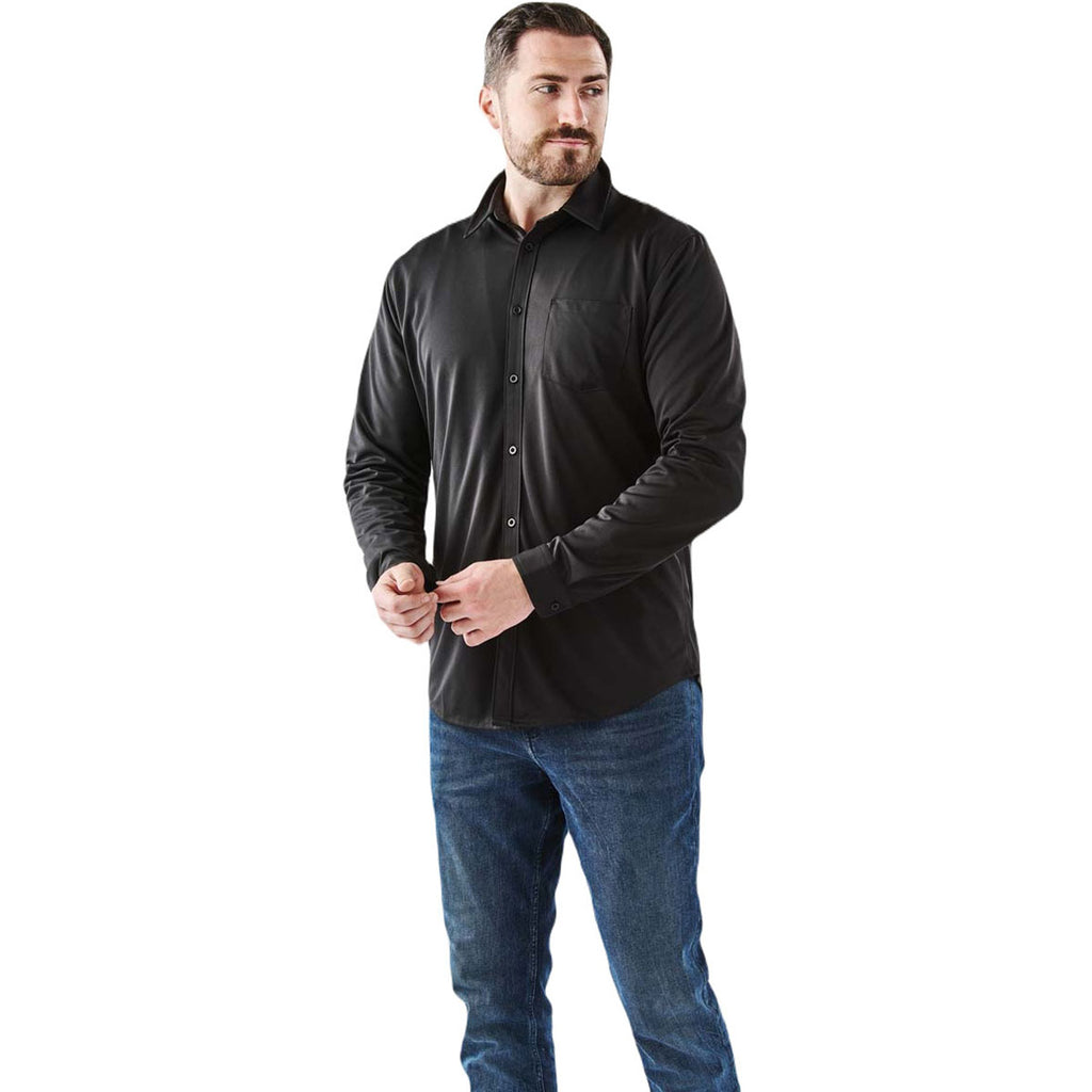 Stormtech Men's Black Montauk Long Sleeve Shirt