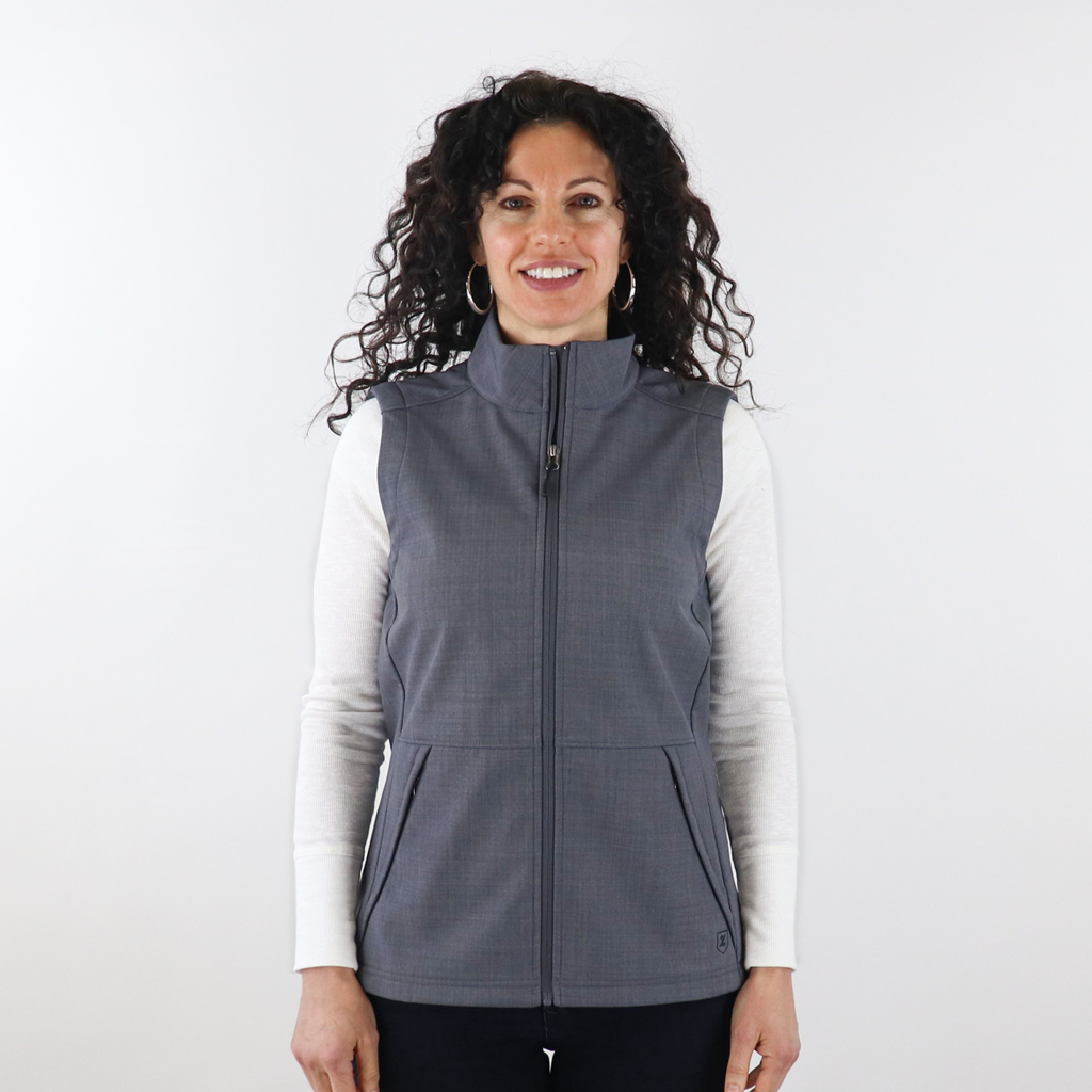 48-Hour Zusa Women's Charcoal Cross-Hatch Wanderlust Vest