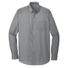 Port Authority Men's Gusty Grey Long Sleeve Carefree Poplin Shirt