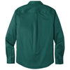 Port Authority Men's Marine Green Long Sleeve SuperPro React Twill Shirt