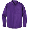 Port Authority Men's Purple Long Sleeve SuperPro React Twill Shirt