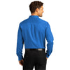 Port Authority Men's Strong Blue Long Sleeve SuperPro React Twill Shirt